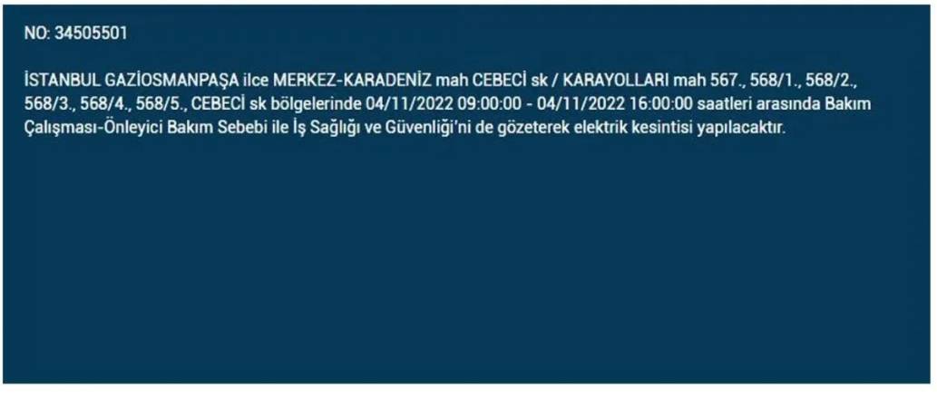 İstanbullular dikkat! 21 ilçede elektrik kesintisi 18